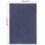 Alfombra rectangular algodón azul marino 120x180 cm