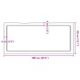 Tablero de mesa madera maciza borde natural 100x40x(2-4) cm