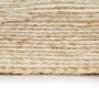 Alfombra de yute tejida a mano diseño espiral blanco 120 cm