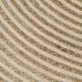 Alfombra de yute tejida a mano diseño espiral blanco 120 cm