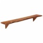 Estantes de pared 2 unidades madera maciza acacia 110x20x18 cm