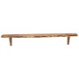Estantes de pared 2 unidades madera maciza acacia 110x20x18 cm