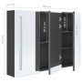 Mueble de baño con espejo LED 89x14x62 cm