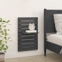 Estantes mesitas de pared 2 uds madera maciza de pino gris