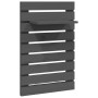 Estantes mesitas de pared 2 uds madera maciza de pino gris