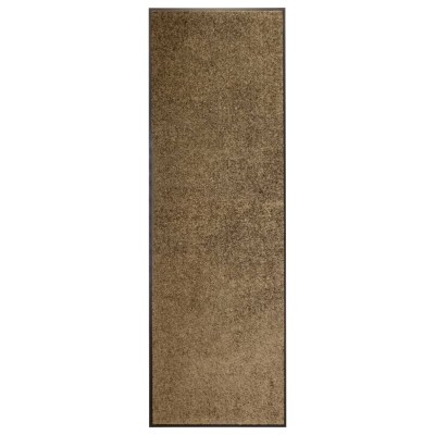 Felpudo lavable marrón 60x180 cm
