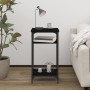 Mesa auxiliar de madera contrachapada negra 40x30x75 cm