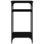 Mesa auxiliar de madera contrachapada negra 40x30x75 cm