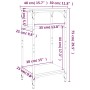 Mesa auxiliar de madera contrachapada negra 40x30x75 cm