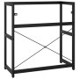 Estructura de lavabo de hierro negro 79x38x83 cm