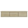 Estante de cajones para pared contrachapada roble 88x26x18,5cm