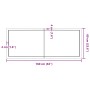 Tablero mesa madera tratada borde vivo marrón 160x60x(2-4) cm