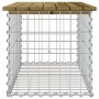 Banco jardín diseño gaviones madera pino impregnada 83x44x42 cm