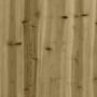 Banco jardín diseño gaviones madera pino impregnada 83x44x42 cm