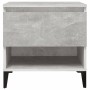 Mesa auxiliar de madera contrachapada gris hormigón 50x46x50 cm