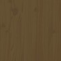 Sofá central con cojines madera maciza de pino marrón miel