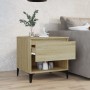 Mesa auxiliar madera contrachapada roble Sonoma 50x46x50 cm