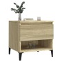 Mesa auxiliar madera contrachapada roble Sonoma 50x46x50 cm