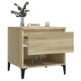 Mesa auxiliar madera contrachapada roble Sonoma 50x46x50 cm