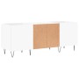 Mueble para discos madera contrachapada blanco 121x38x48 cm