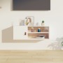 Armario de pared de madera maciza de pino blanco 80x30x30 cm