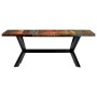 Mesa de comedor madera maciza reciclada 200x100x75 cm