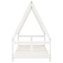Estructura de cama para niños madera de pino blanco 80x160 cm