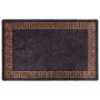 Alfombra lavable antideslizante negro y dorado 80x150 cm