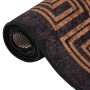 Alfombra lavable antideslizante negro y dorado 80x150 cm