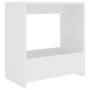 Mesa auxiliar de madera contrachapada blanco 50x26x50 cm