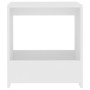 Mesa auxiliar de madera contrachapada blanco 50x26x50 cm