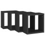 Estante cubo pared 4 uds negro 30x15x30 cm