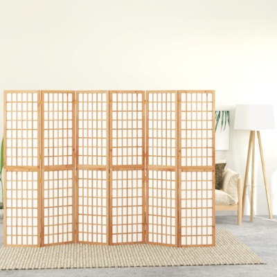 Biombo plegable con 6 paneles estilo japonés 240x170 cm