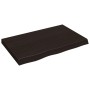 Estante pared madera roble tratada marrón oscuro 80x50x(2-6) cm