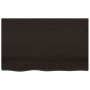 Estante pared madera roble tratada marrón oscuro 80x50x(2-6) cm