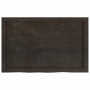 Estante pared madera roble tratada marrón oscuro 80x50x(2-6) cm