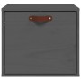 Armario de pared de madera maciza de pino gris 40x30x35 cm