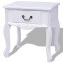 Mesitas de noche 2 unidades MDF blanca