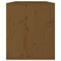 Armario de pared madera maciza de pino marrón miel 60x30x35 cm