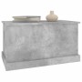 Baúl almacenaje madera contrachapada gris hormigón 70x40x38 cm