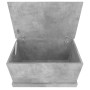 Baúl almacenaje madera contrachapada gris hormigón 70x40x38 cm