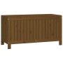 Caja de almacenaje jardín madera pino marrón miel 115x49x60 cm