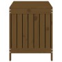 Caja de almacenaje jardín madera pino marrón miel 115x49x60 cm