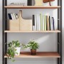 Estante de pared madera maciza de roble sin tratar 80x60x2 cm