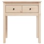 Mesa consola madera maciza de pino 70x35x75 cm