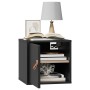 Armarios de pared 2 uds madera maciza pino negro 31,5x30x30 cm