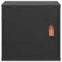 Armarios de pared 2 uds madera maciza pino negro 31,5x30x30 cm