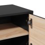 Armarios de pared 2 uds madera maciza pino negro 31,5x30x30 cm