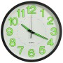 Reloj de pared luminoso negro 30 cm