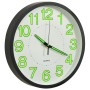 Reloj de pared luminoso negro 30 cm